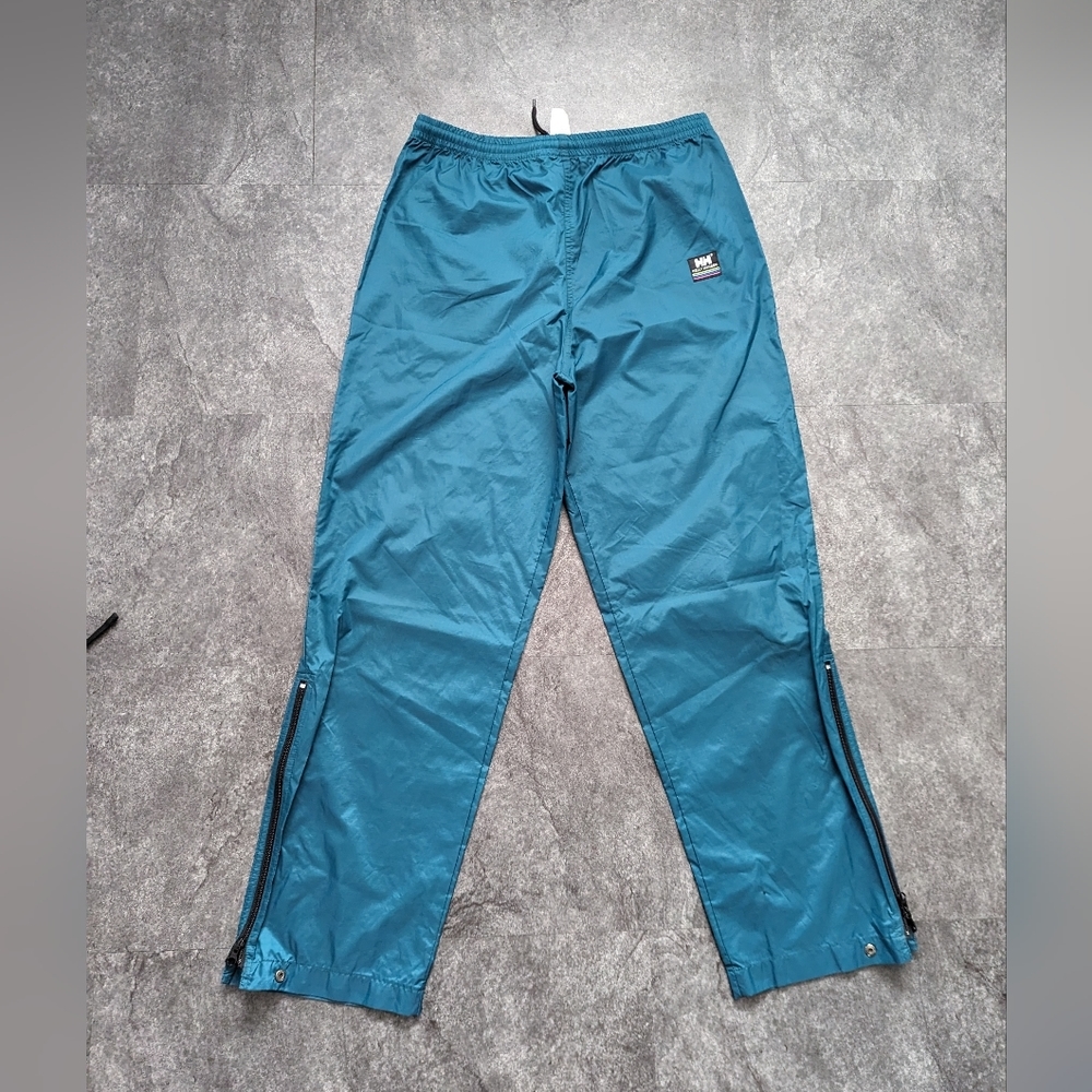 Vintage Helly Hansen rain pants Green teal Size medium
